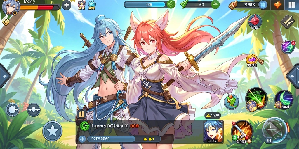 Contoh pertempuran seru di dalam game.