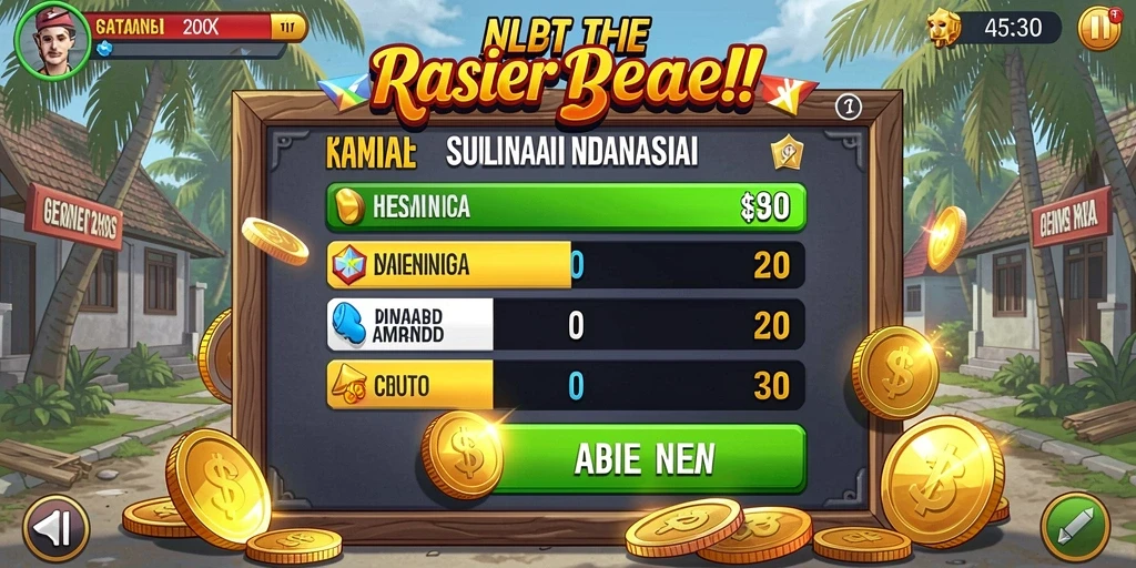 Screen capture aksi seru di level menantang.