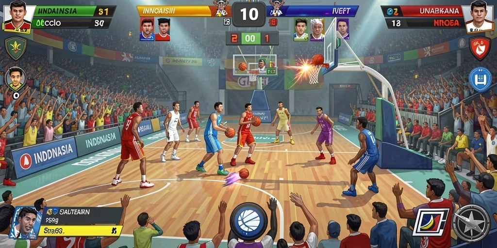 Screenshot ketiga menunjukkan karakter unik yang dapat dimainkan.